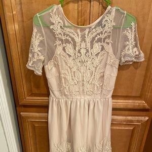 Forever 21 Blush Lace Mini Dress